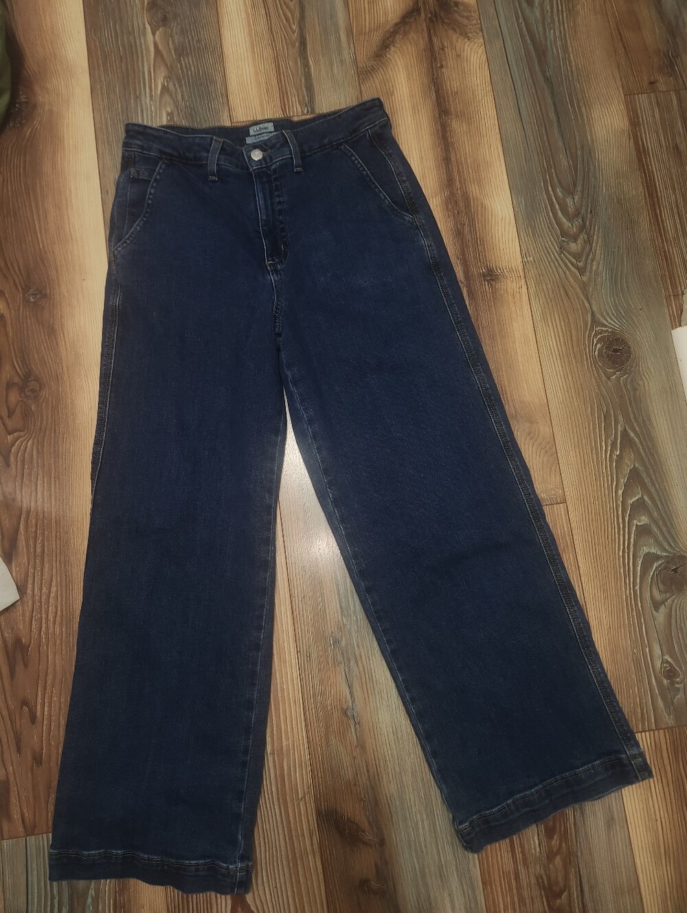 LL BeanClassic High-Waist Wide-Leg Women’s Jeans - Dark Blue Size 10